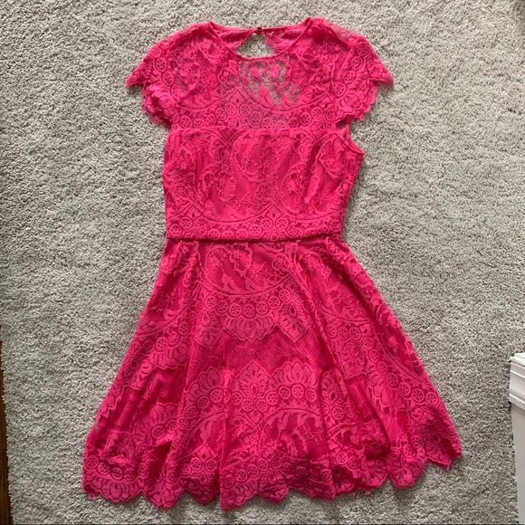 BB Dakota "Rhianna" Illusion Yoke Lace Fit & Flare - Picture 2 of 8